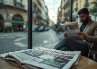 Jornal e revista regional em estabelecimento comercial de uma cidade brasileira